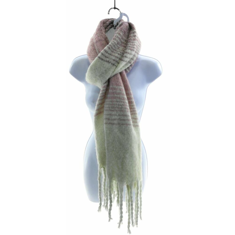 Florence Broadhurst Pink & Cream Tasseled Rectangle Scarf - One Size - Cozy Chic